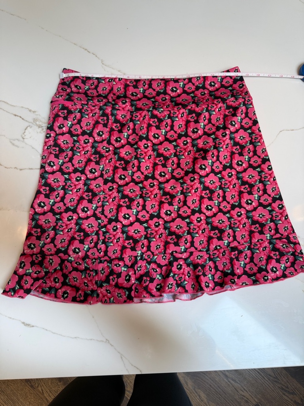 Floral Pink A-Line Skirt